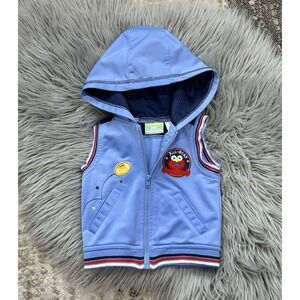 Vintage Sesame Begin. Elmo All Star Infant Sleeveless Hooded Vest Size 6/9 Month